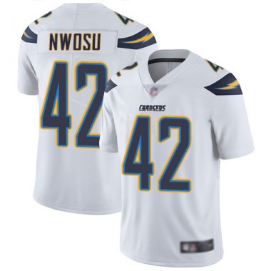 Los Angeles Chargers NFL Football Uchenna Nwosu White Jersey Men Limited 42 Road Vapor Untouchable